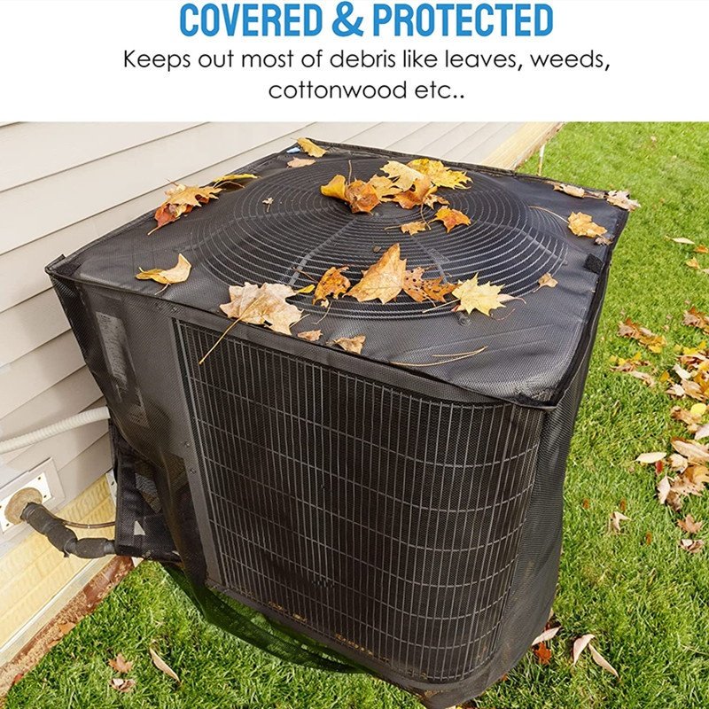 Waterproof Anti-snow for Home Outside Units Collapsible Detachable AC Protective Covers Outdoor air Conditioner Cover with Lid