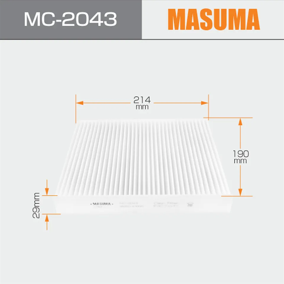 MASUMA MC-2043 Wholesale Car Auto Spare Parts Silver Carbon Cabin Filters 87139-50100 Cabin Filter for Toyota for SUZUKI