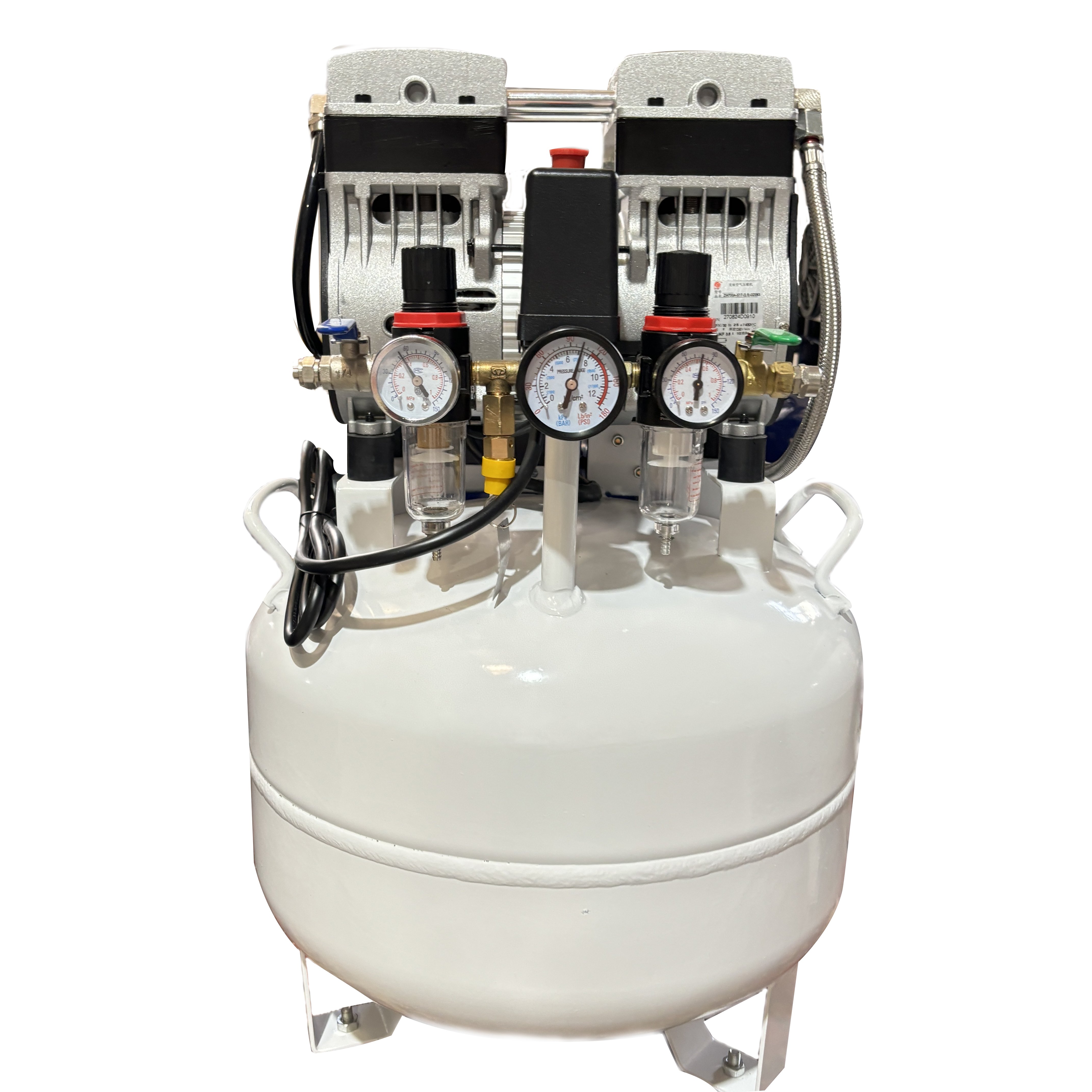 1hp Factory Professional 32L Silent Portable Oil Free Oilless Dental Air Compressor with Filter for Dental Chairs