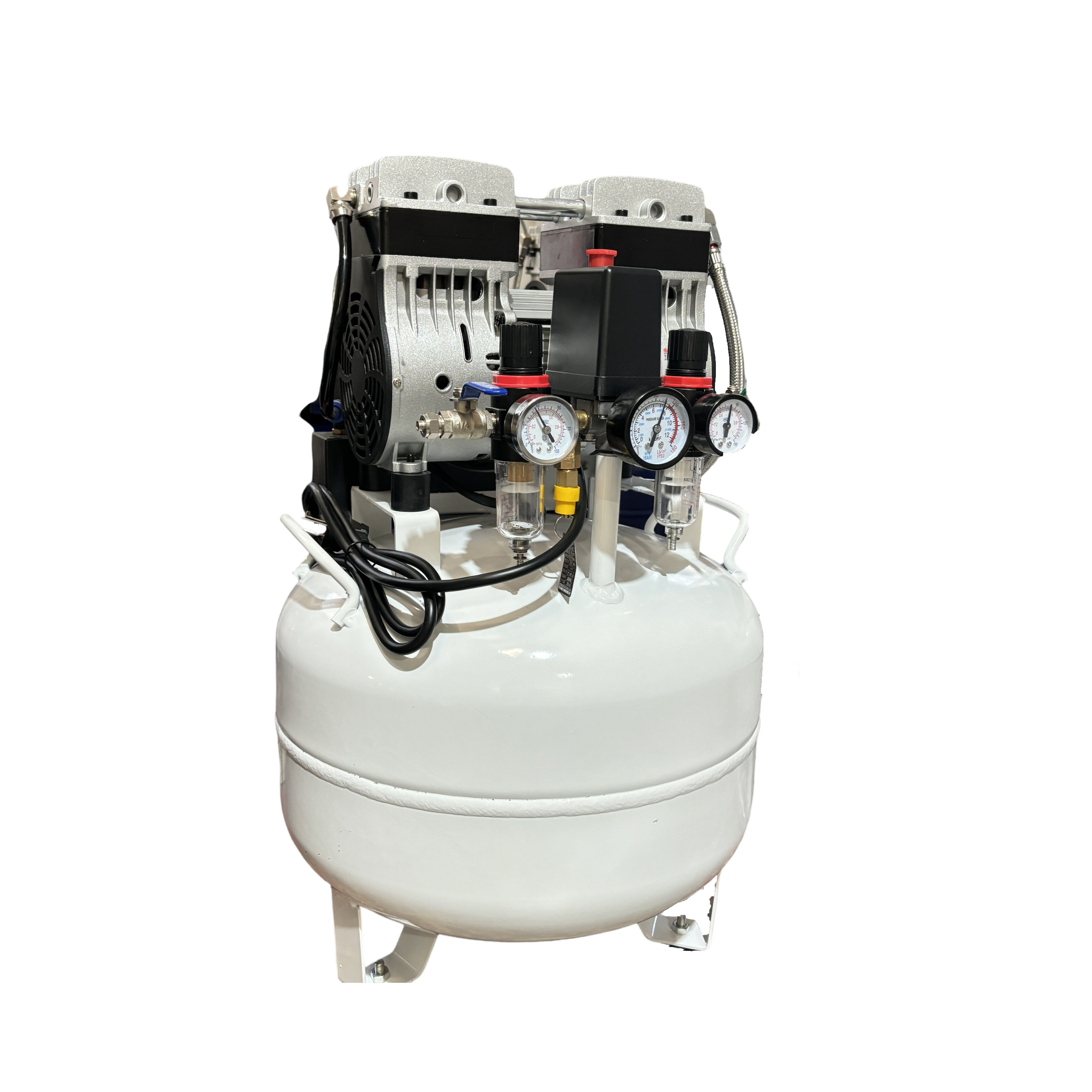 1hp Factory Professional 32L Silent Portable Oil Free Oilless Dental Air Compressor with Filter for Dental Chairs