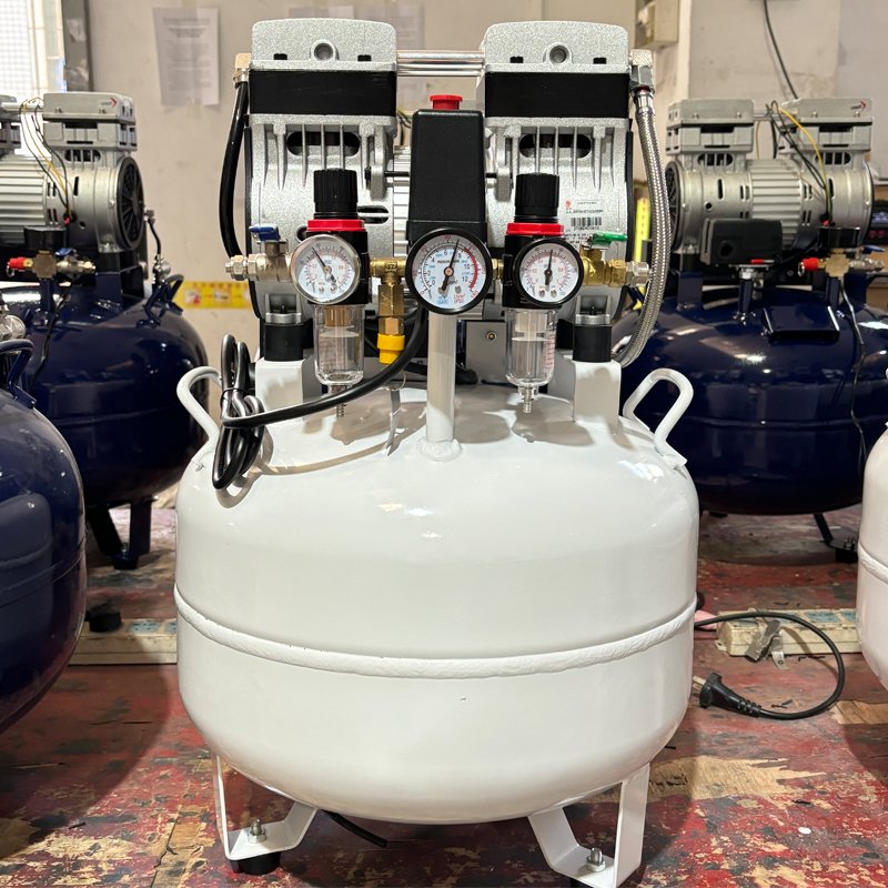 1hp Factory Professional 32L Silent Portable Oil Free Oilless Dental Air Compressor with Filter for Dental Chairs