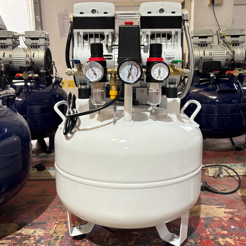 1hp Factory Professional 32L Silent Portable Oil Free Oilless Dental Air Compressor with Filter for Dental Chairs