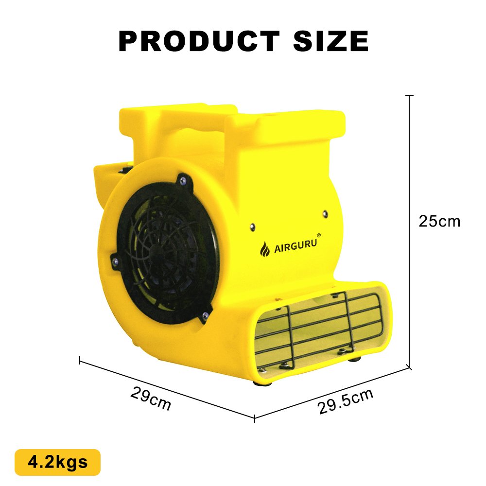 H 1/12HP Mini Carpet Dryer Air Mover New Design Industrial Floor Blower Fan for Janitorial Cleaning Water Damage Restoration