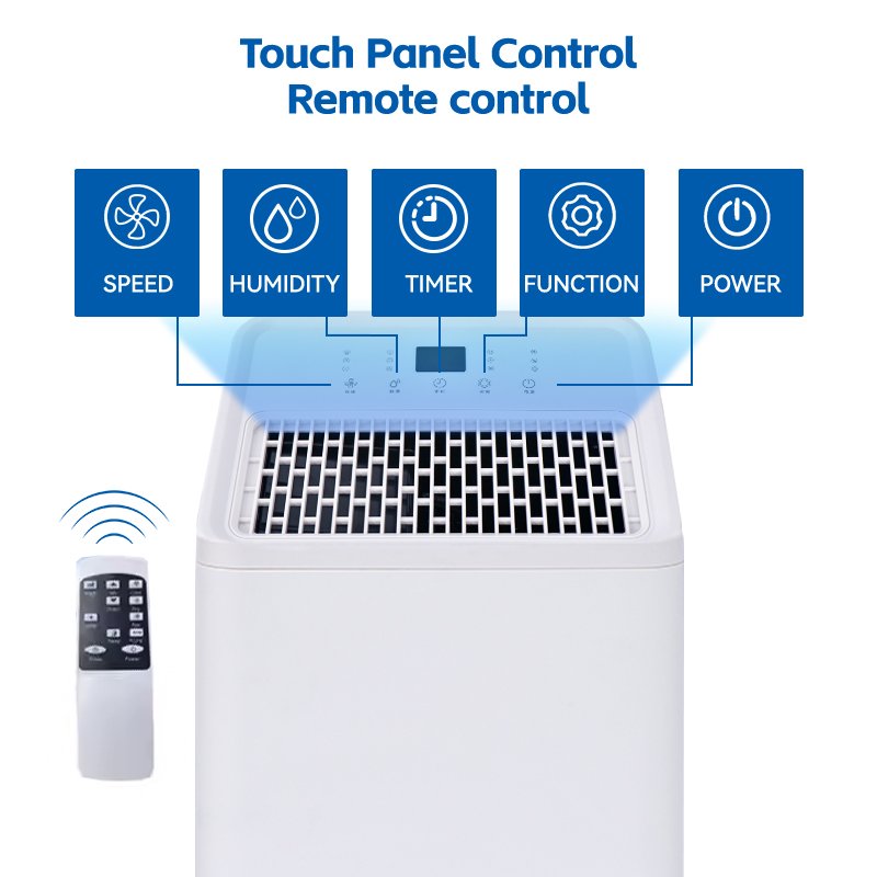 Smart 40L/D Electric Compressor Dehumidifier Touch Screen Control R290 Refrigeration Compressor Refrigerant Dehumidifier