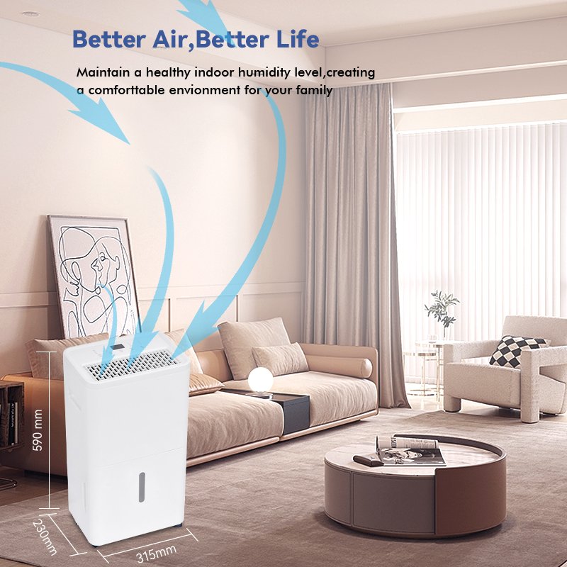 Smart 40L/D Electric Compressor Dehumidifier Touch Screen Control R290 Refrigeration Compressor Refrigerant Dehumidifier