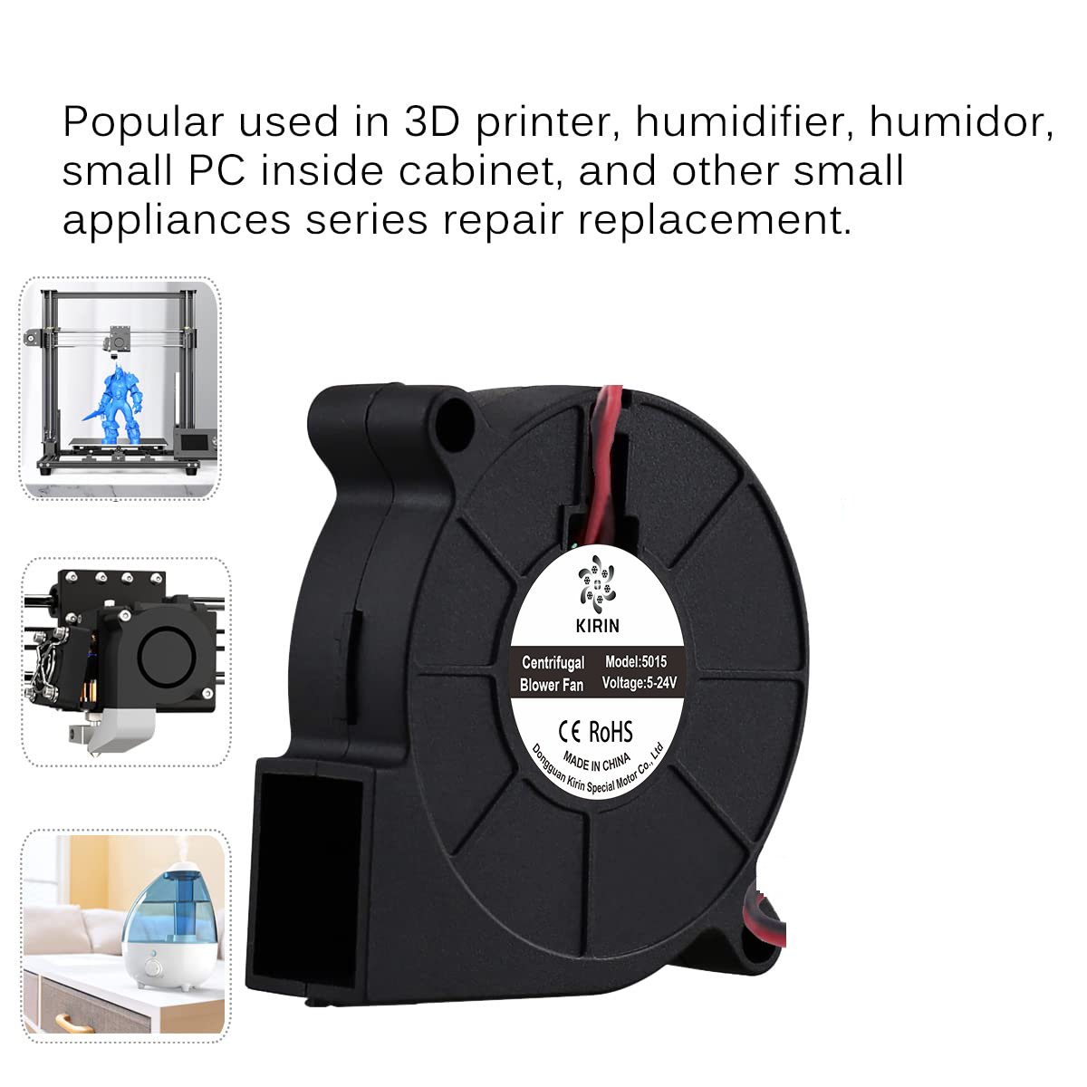 Blower 5015 50mm Mini 50x50 Small Laptop 12V DC Plastic Centrifugal Fan 50x50x15 mm