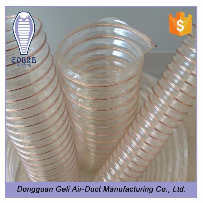PU351 Vacuum Suction Polyurethane Conveyor Hot Air Hose Vacuum Cleaners Air Duct Pipe Tube for Industrial