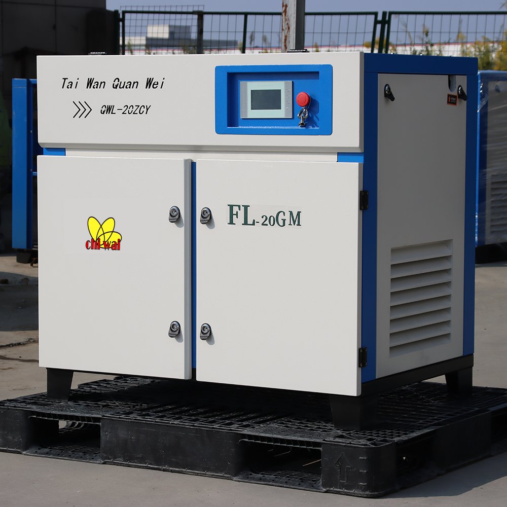New Used 37KW Double Screw Air Compressor 7.5KW 10HP with 1000L Tank Direct Drive Three-phase Power 380V 8bar Working Pressure