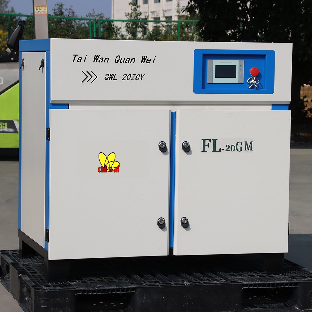 New Used 37KW Double Screw Air Compressor 7.5KW 10HP with 1000L Tank Direct Drive Three-phase Power 380V 8bar Working Pressure