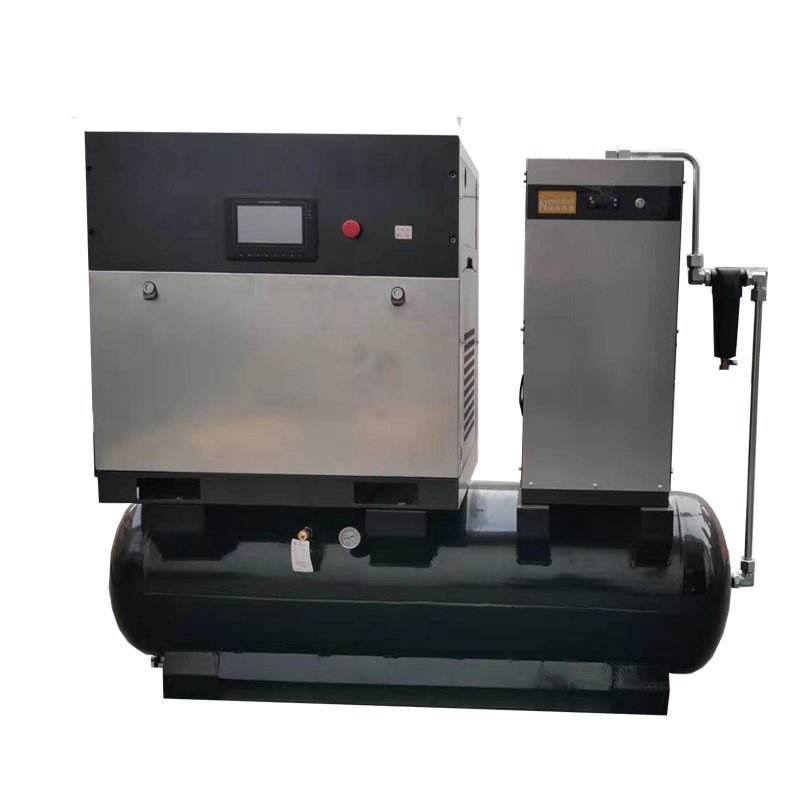 7.5kw 15kw 22kw Professional Direct Drive Screw air Compressor With 500L air tank With air Dryer With Frequency Invert