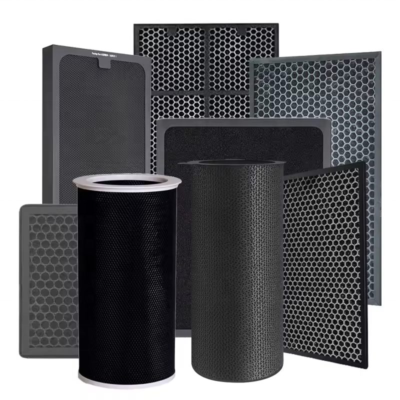 Activated Carbon Filter Pads Electrical Panel Fan Charcoal Smoke Filter Polyurethane Foam Charcoal Filter