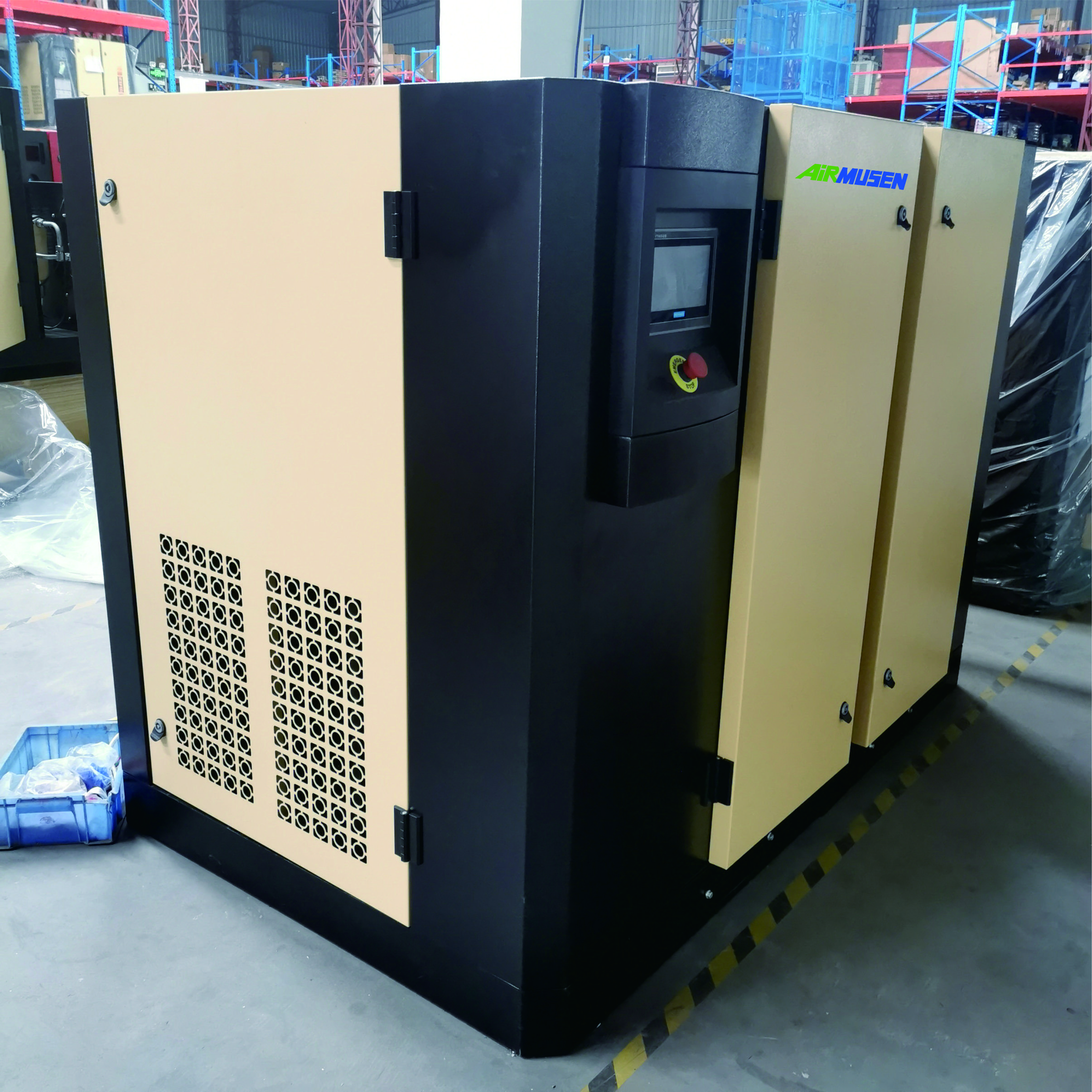 AIRMUSEN Factory Direct Sell 55kw 75hp 8/10 bar One Stage /two Stage Water/air Cooled Screw Type Industrial Use air Compressor
