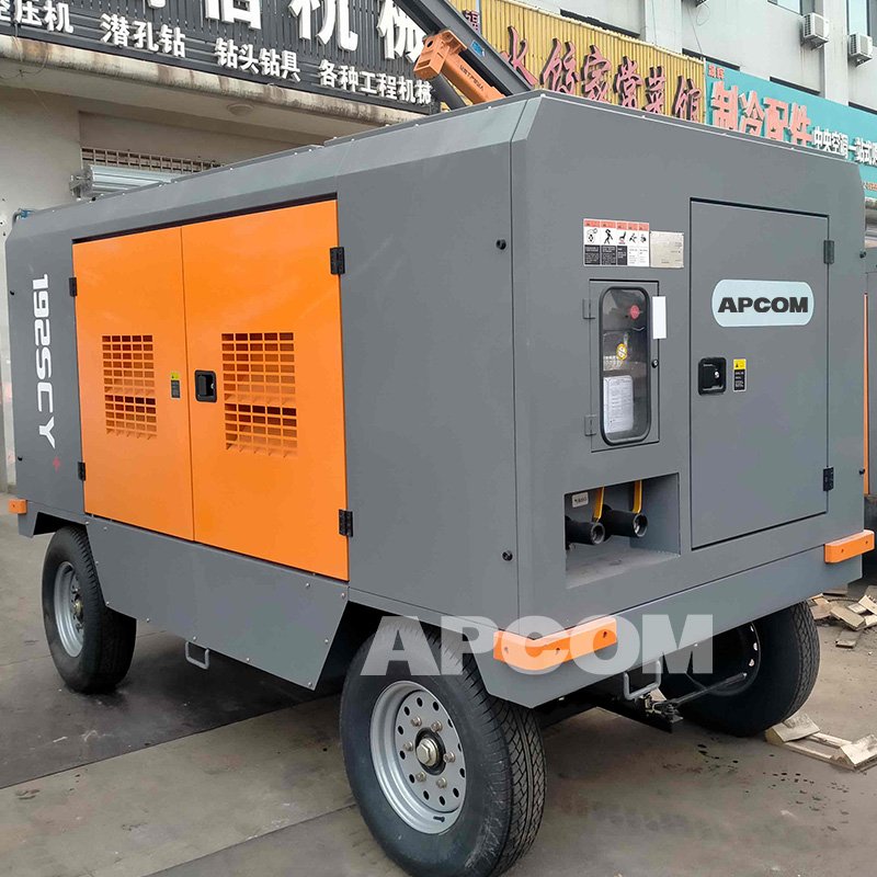 Cummins Diesel Engine Screw Air Compressor APCOM 192SCY 17bar 750 Cfm 17 Bar 19m3 700CFM High Pressure Compressor 1000cfm 25bar