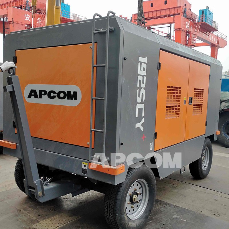 Cummins Diesel Engine Screw Air Compressor APCOM 192SCY 17bar 750 Cfm 17 Bar 19m3 700CFM High Pressure Compressor 1000cfm 25bar