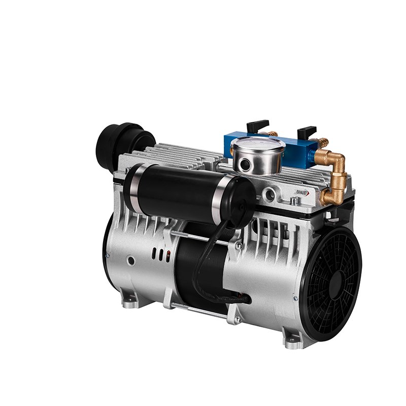 Portable 550W Single-Phase Air Compressor Pump Pond Aeration Fish Farming Low Noise High Pressure Oil-Free Piston Type Engine