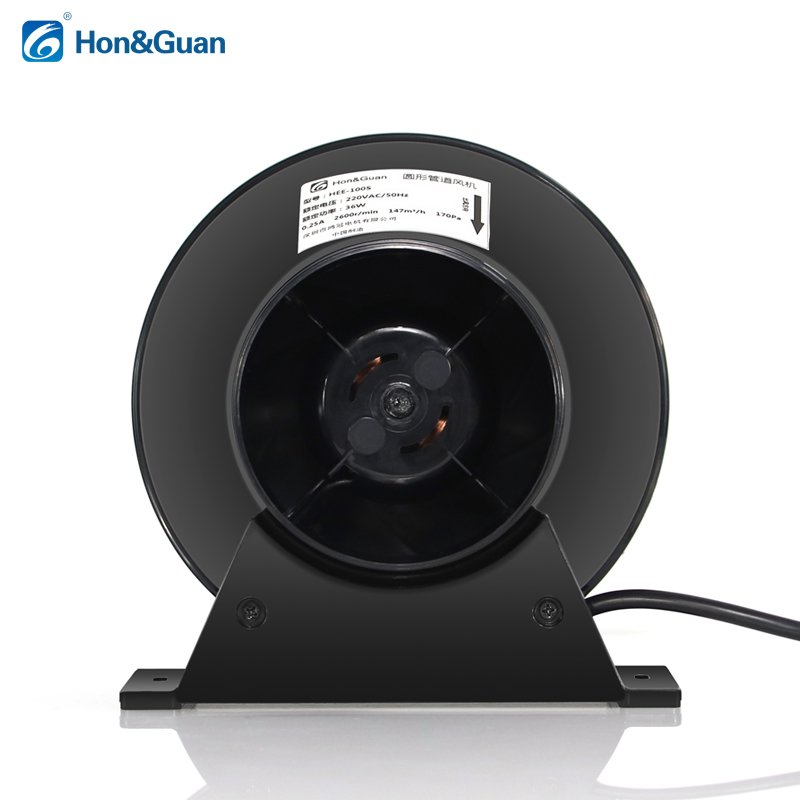 Hon&Guan 4 Inch Duct Ventilation Blower Shaded Pole Motor Double Ball Bearings Duct Fan