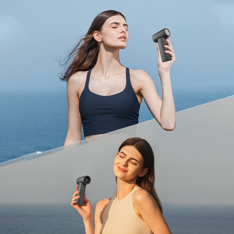 2024 Air Duster Jet Fan Outdoor Portable Fan New High-Speed Wireless Long Time Durance USB Charging Portable Handheld Small Fan