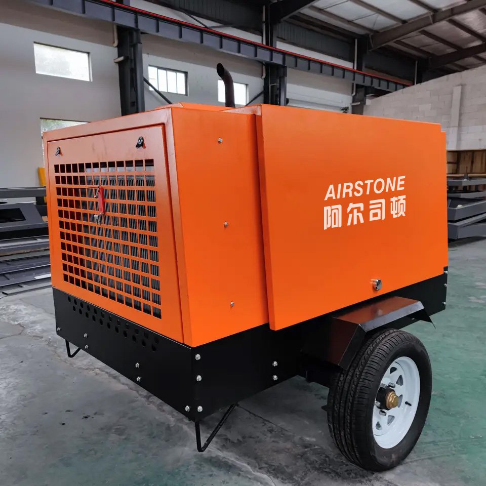 Airstone ASCY5/8 185 Cfm 150 psi Portable Diesel Air Compressor for Drilling Rigs 3