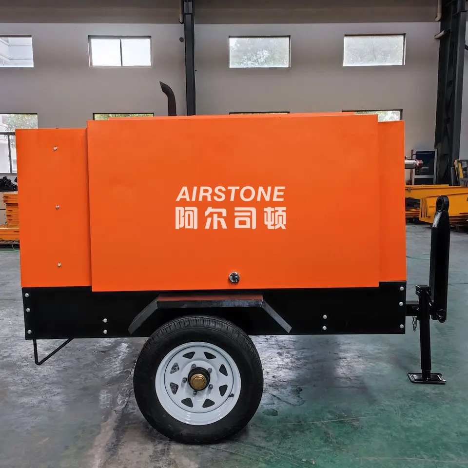 Airstone ASCY5/8 185 Cfm 150 psi Portable Diesel Air Compressor for Drilling Rigs 3
