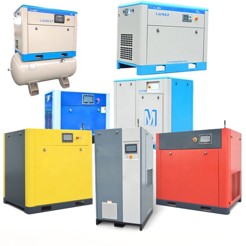 New 7.5kw 8hp DC Industrial Compressor Machine Lubricated Air-Screw Air Compressor for Industry With 8 Bar Working Pressure