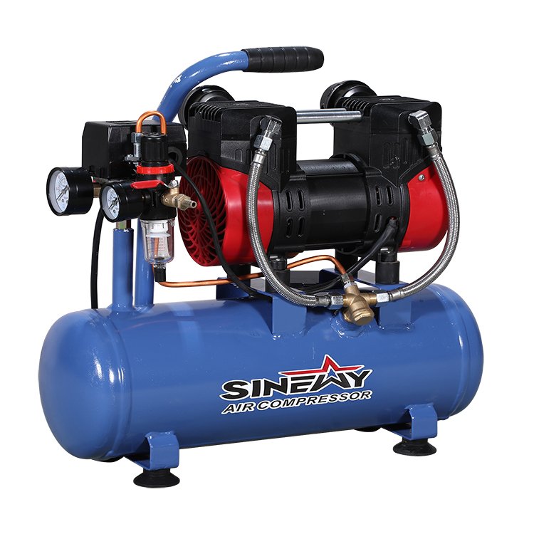 Sinewy 0.88Kw 220V 9 Liter Portable Silent Oil Free Noiseless Air Compressor