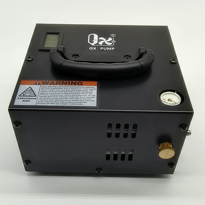 GX-E-CS1300 bar Piston Oil Free High Pressure Gas air Compressor 12V/110V/220V Portable Pcp Compressor for Hunting