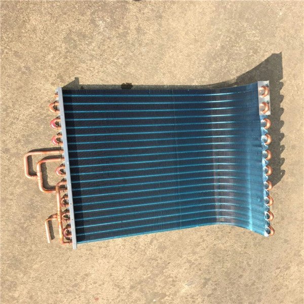Heat Pump AHU Air Conditioner Golden Aluminum Fin Copper Tube L Shape Evaporator Coil Heat Exchanger