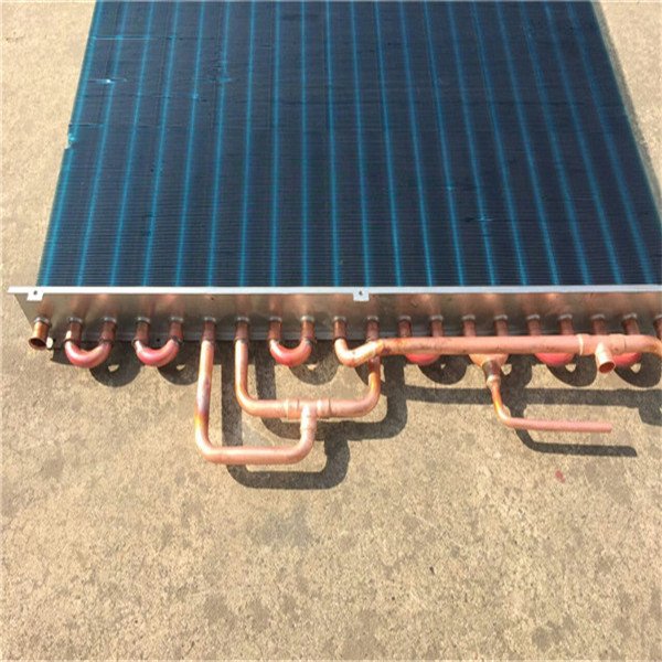 Heat Pump AHU Air Conditioner Golden Aluminum Fin Copper Tube L Shape Evaporator Coil Heat Exchanger