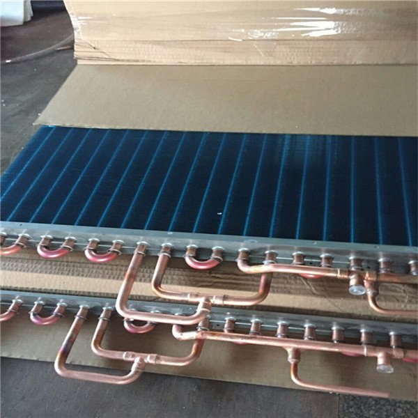Heat Pump AHU Air Conditioner Golden Aluminum Fin Copper Tube L Shape Evaporator Coil Heat Exchanger
