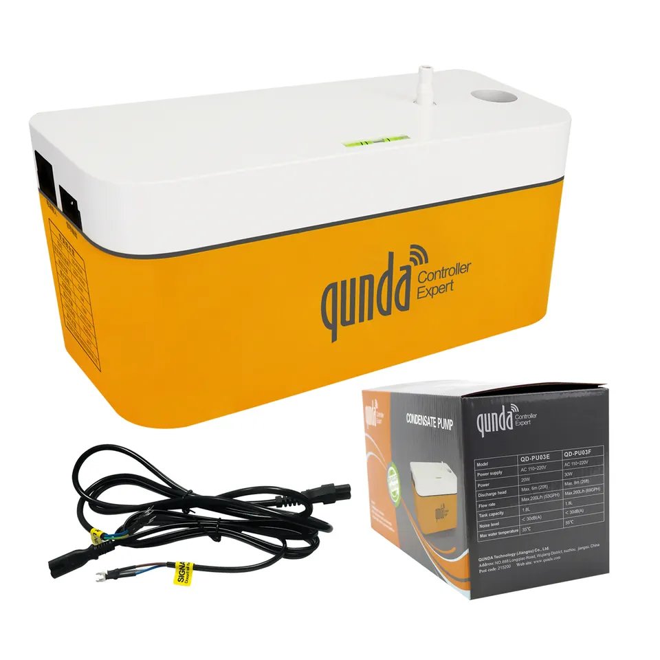 QUNDA QD-PU03F HVAC Drain Pump Air Conditioner Condensate Water Pump A/C Electric Automatic Removal Pump