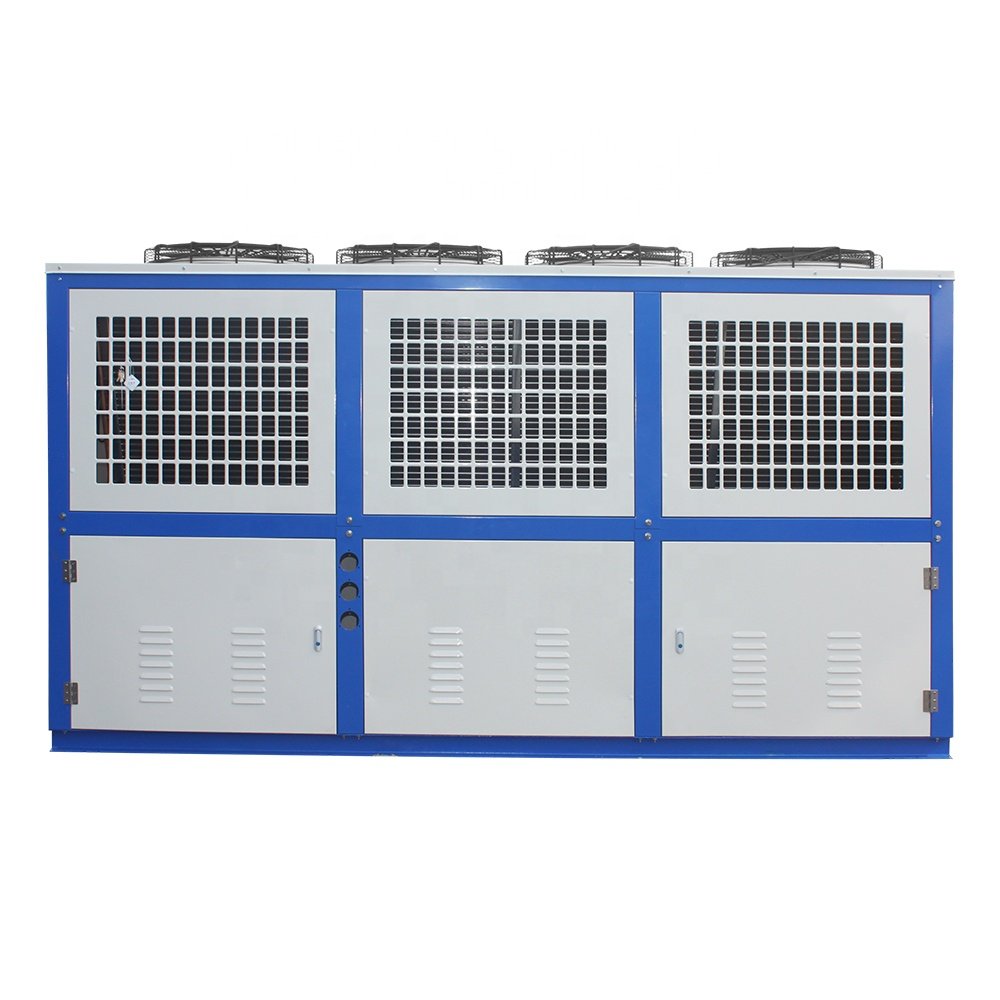 China Factory V Type Air Cooled Condenser with Fans Condensing Unit Refrigeration Work in Cold Room