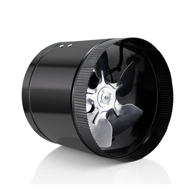 4 6 8 Inch Metal air High Pressure Low Noise Hydroponic Inline Booster Fan