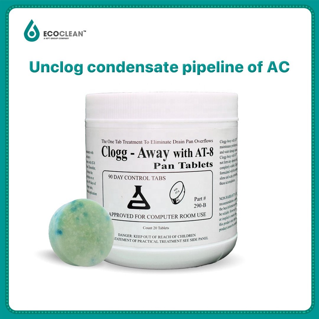 Air Conditioner Cleaning Tablets for Instantly Unclog Condenser Pipe - 12.4 Gram/tablet
