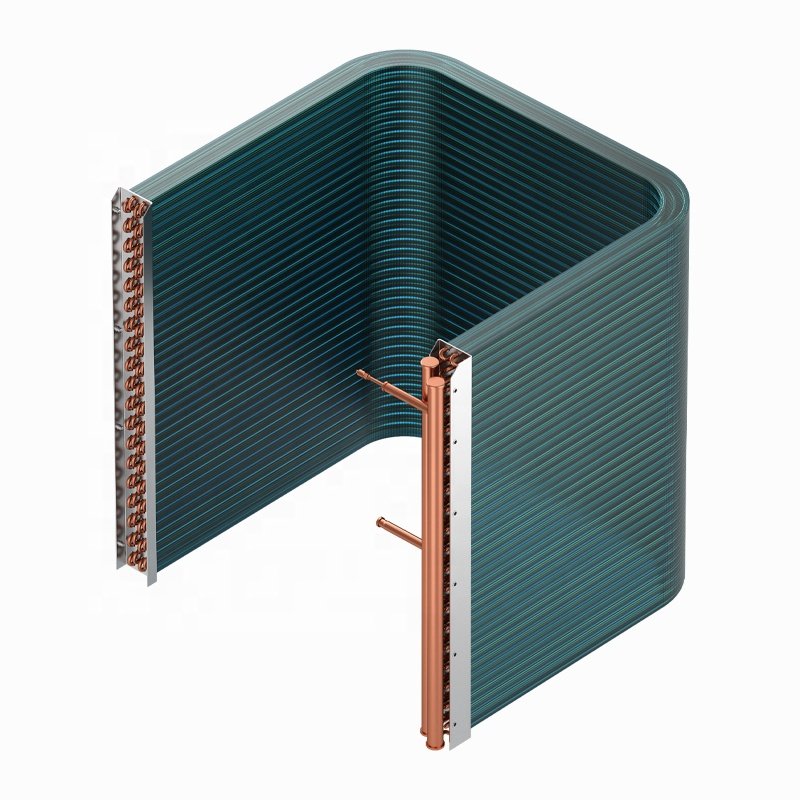 OEM Customized Copper Fin-tube Coil Evaporator Condenser High Quality Refrigerant Cooled Min Heat Exchanger for Container/marine