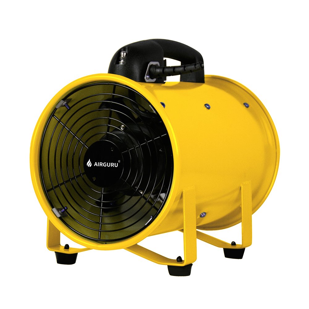 Puraero 8inch 200mm Blower Industrial Portable Metal Fan CE SAA Axial Fan with PVC Ducting Hose for air Extractor Dust Collect