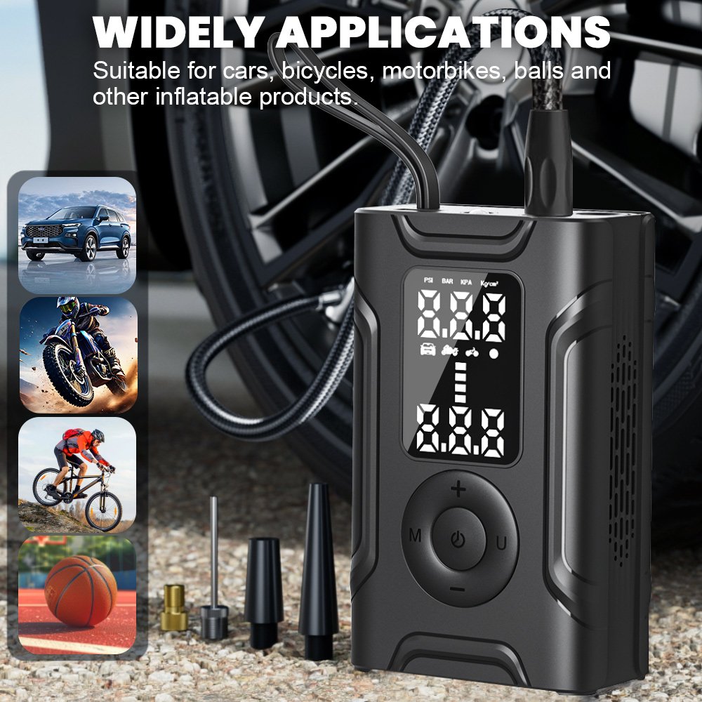 Mini Portable Air Compressor, Air Pump for Car Tires,150 PSI Auto Tire inflator Electric Air Pumps for Car Motorcycle Bike Balls