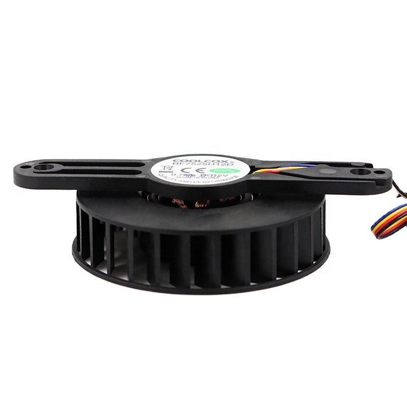 CoolCox 7525 Brushless DC Frameless Cooling Blower Fan 74x25mm 5v 12v Bladeless Fan Suitable for Mini Refrigerator