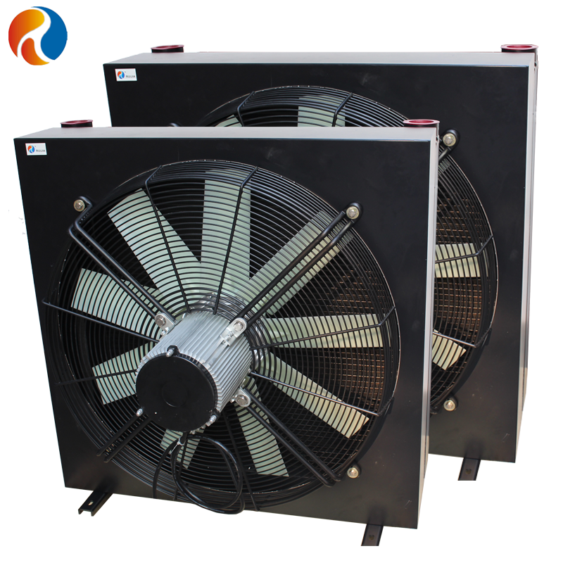 Aluminum air Cooler Condenser with Axial Flow Fan Motor Unit for Compressor Blowing Machine