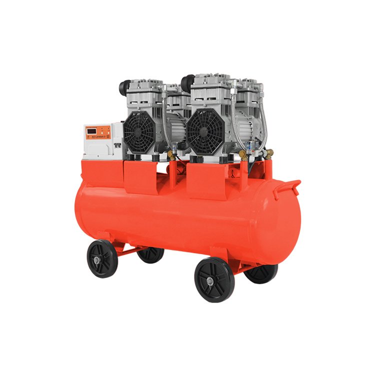 Silent Oil-free Air Compressor 70L 1680W*2 280L/min Professional Factory Production