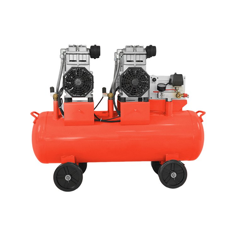 Silent Oil-free Air Compressor 70L 1680W*2 280L/min Professional Factory Production