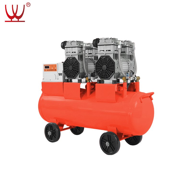 Silent Oil-free Air Compressor 70L 1680W*2 280L/min Professional Factory Production