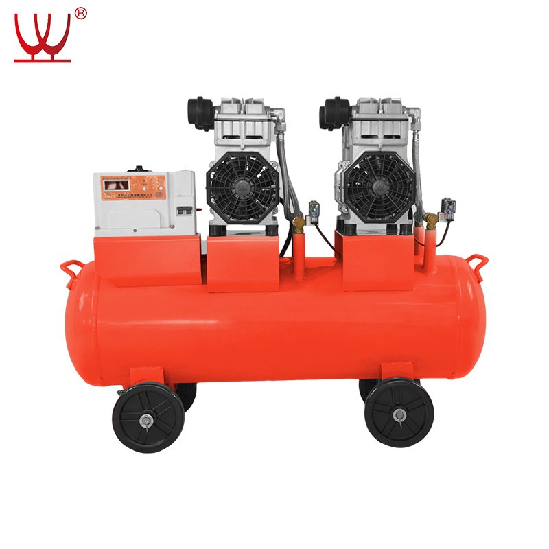Silent Oil-free Air Compressor 70L 1680W*2 280L/min Professional Factory Production