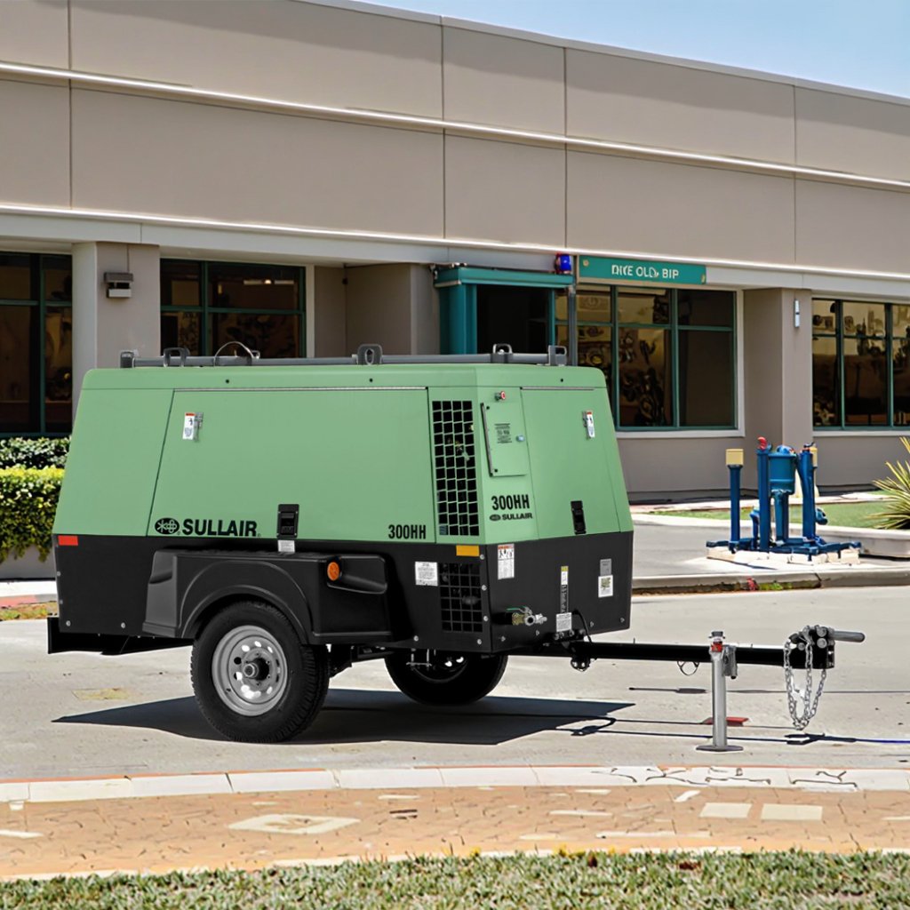 SULLAIR 375H PORTABLE AIR POWER EQUIPMENT Sullair air Compressor Cfm375 ,10.6m³/min Psig 150 ,13.83bar