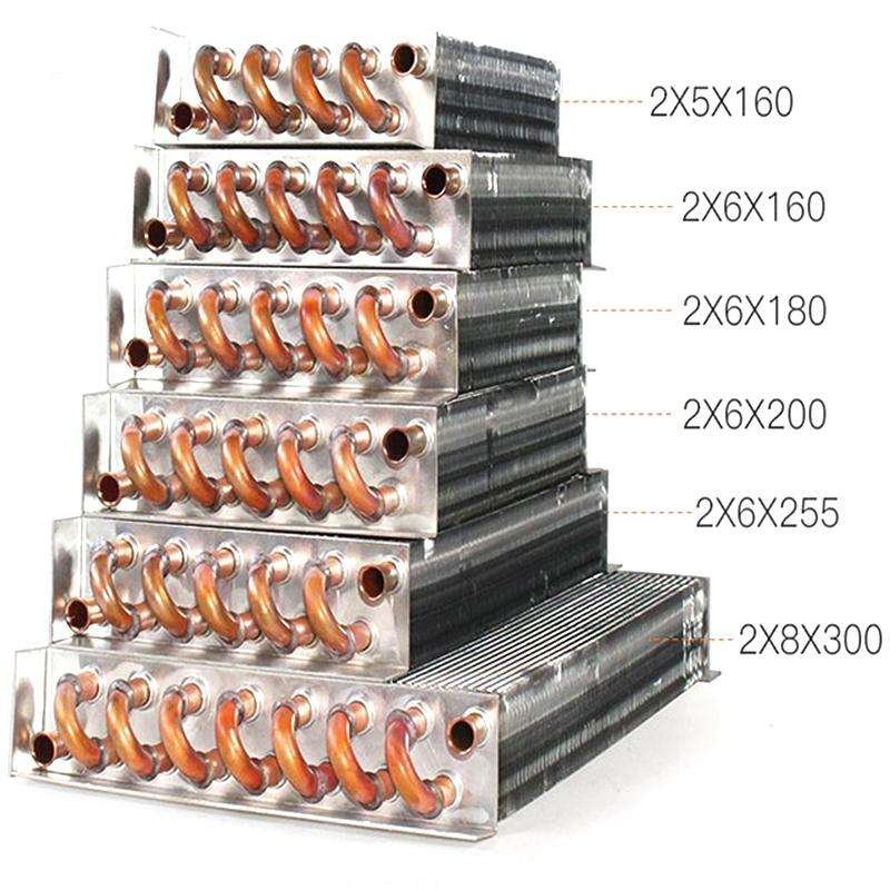 Customized Radiator Boiler Copper Tube Aluminum Finned Heat Exchanger Aluminum Cooling Coil to Cool Water