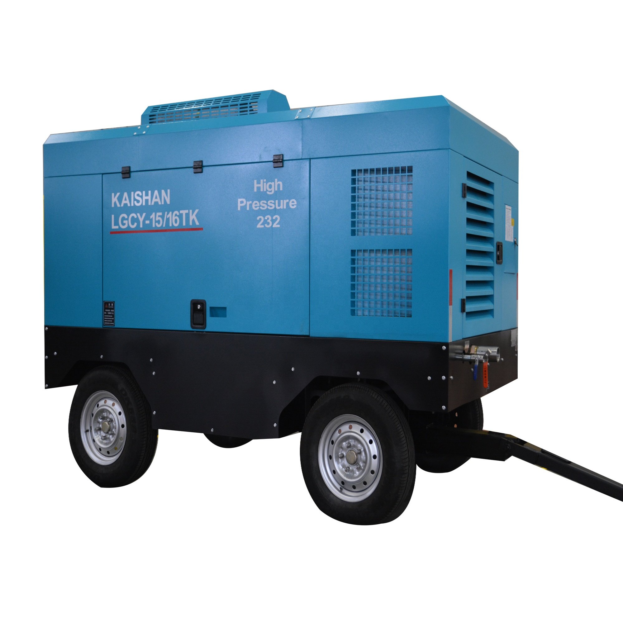 Portable diesel 360 Cfm Screw air Compressor for Borehole Drilling