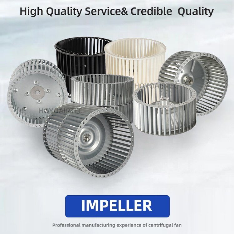 Low Noise Dual Inlets Pressure Centrifugal Wind Wheel Plastic Wind Wheel for Multi-Blades Centrifugal Fan Impeller Fan Blower