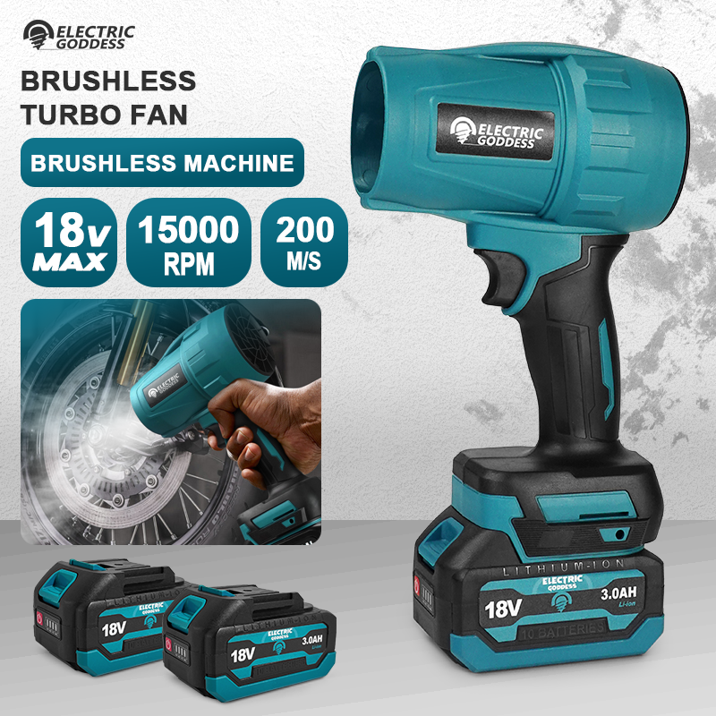 Electric Goddess Cordless for Makita 18V Battery Brushless Handheld Turbo Fan Jet Air Blower