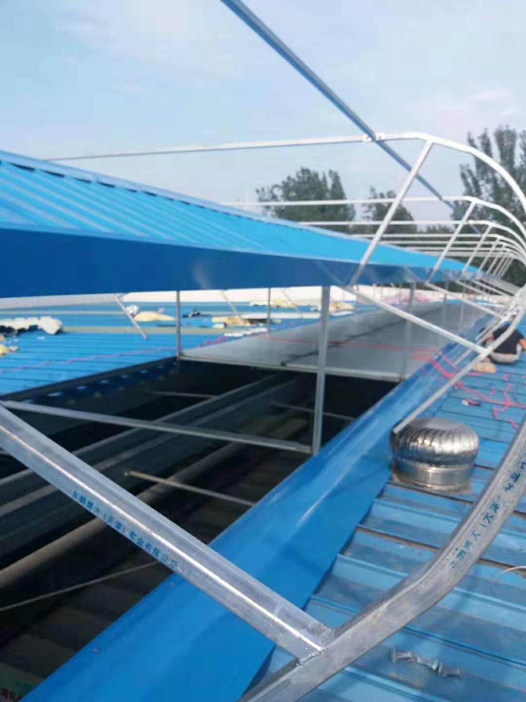 Industrial Roof Ventilation Fan 600mm Stainless Steel Ridge Vent and Turbo Blower Fan