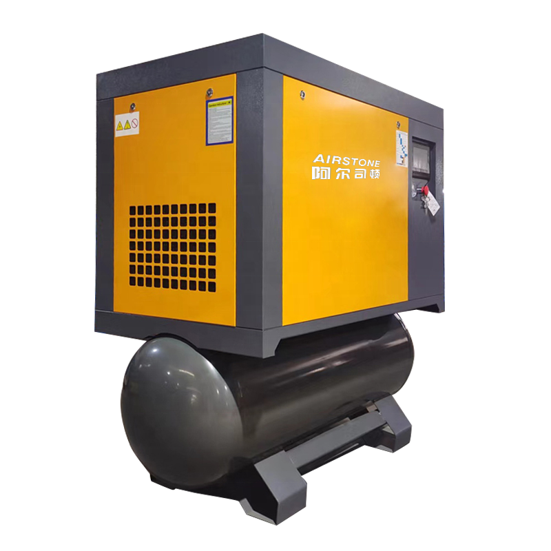 Airstone 15kw 20hp 8Bar Integrated All in One Screw Air Compressor with Dryer Tank Filters for Stainless Steel Processing
