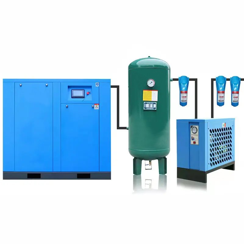 Oil-less Industrial Direct Drive air Compressor 7.5kw Screw air Compressor